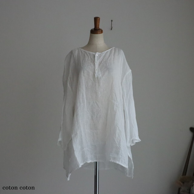 LTD180 veritecoeur リネン3Bプルオーバー　2色