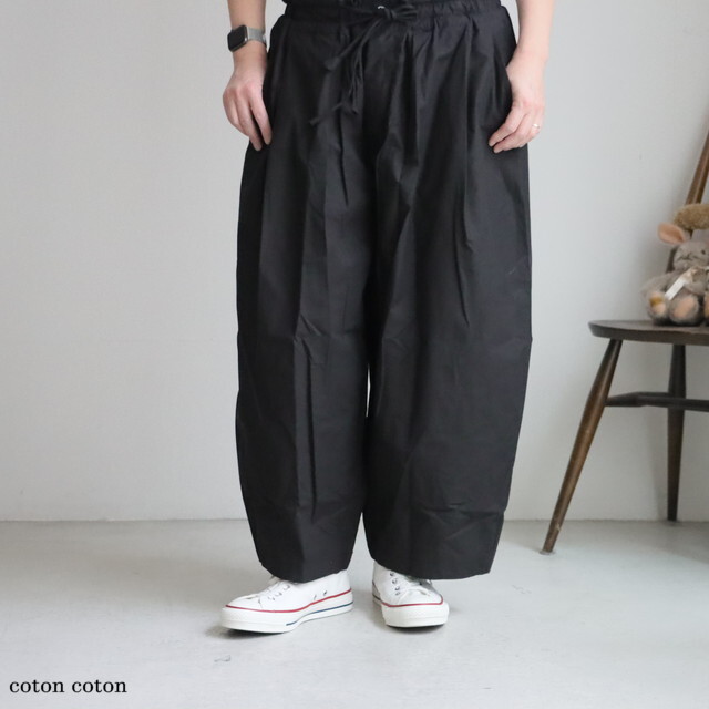 FJW418 miiThaaii アニルンパンツ ブラック