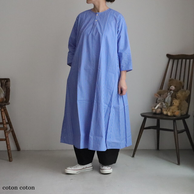 FJW434 miiTaahii ジャイワンピース ブルーストライプ