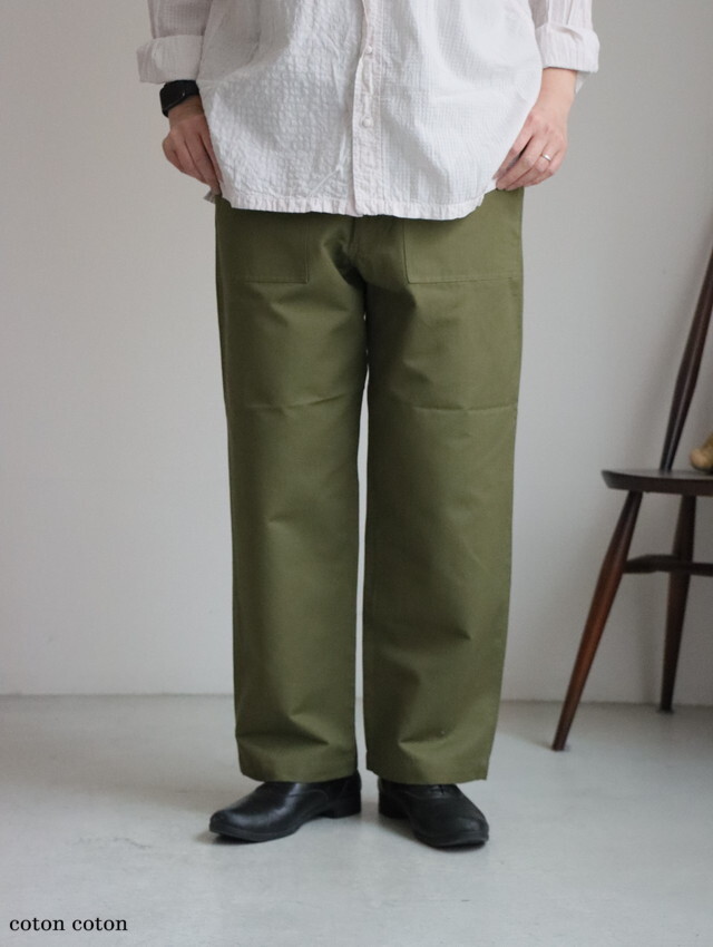 GNHT2451CL HTS COTTON/LINEN KERSEY BAKER PANTS 2色