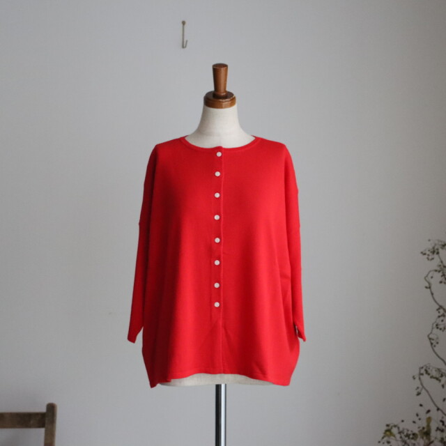 SD1207ESK21 STAMP AND DIARY ワイド2wayボートネックカーディガン7分袖　4色