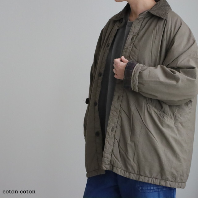 MDSH2551D  maison de soil homme  PADDED 40s POPLIN FLANNEL LINING (OVERDYE) REGULAR COLLAR JACKET