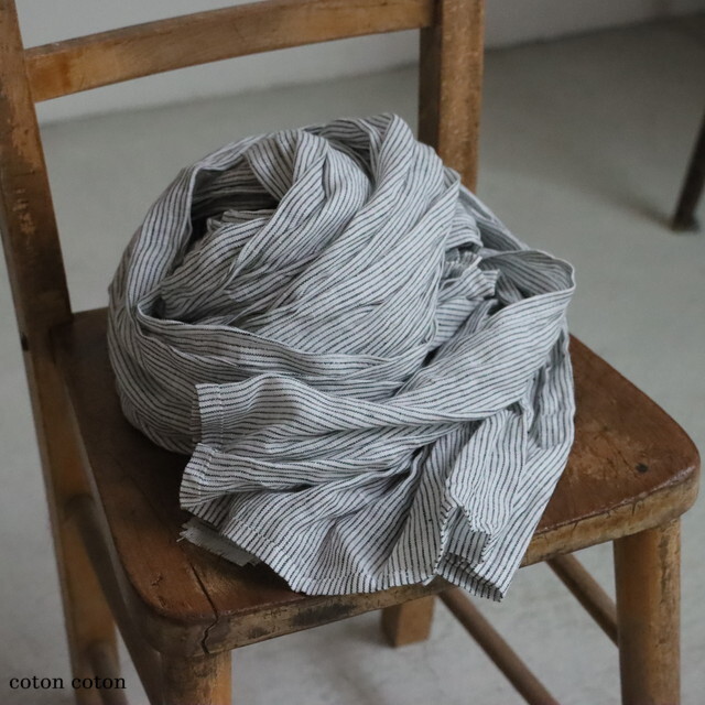13602085　vlas blomme　 Linen Voile ワイドストール