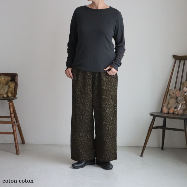 6301CT001252　qiri 　コットン強撚フライス 長袖カットソー　2色