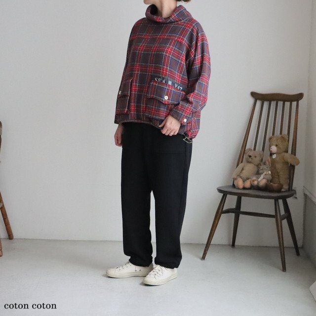 53JK109　快晴堂　Girl's タータンチェックアルピーノスタンドヤッケ 　2色