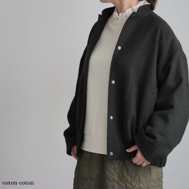 VC2791 Veritecoeur ウールフラノブルゾン 2色