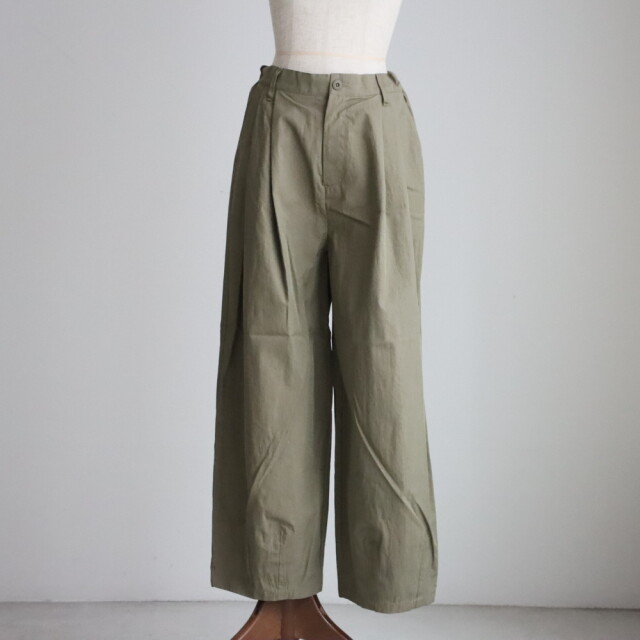 07DF006203 marble SUD ギャバジンクラウンパンツ　KHAKI