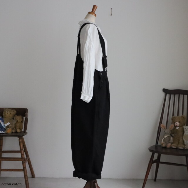 VC2647 Veritecoeur ウォッシュアウトオーバーオール