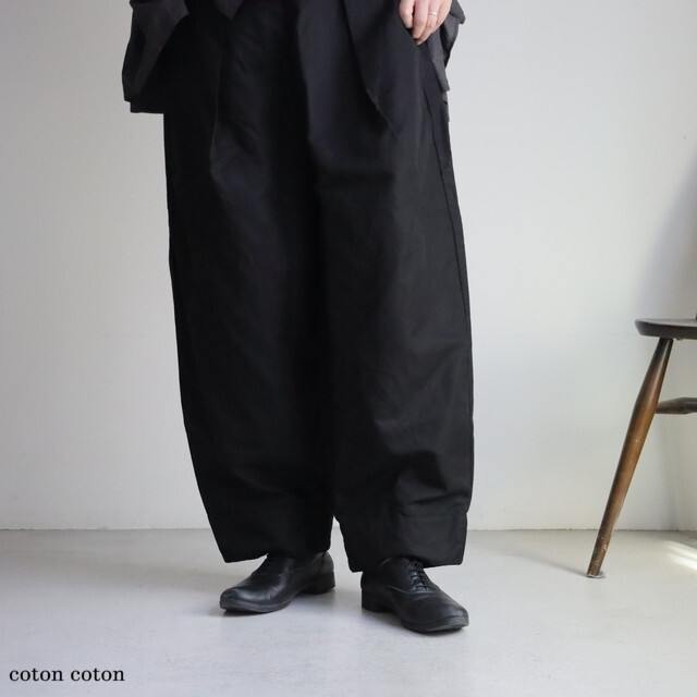 G1091　Gauze# 　タックoeufパンツ　２色
