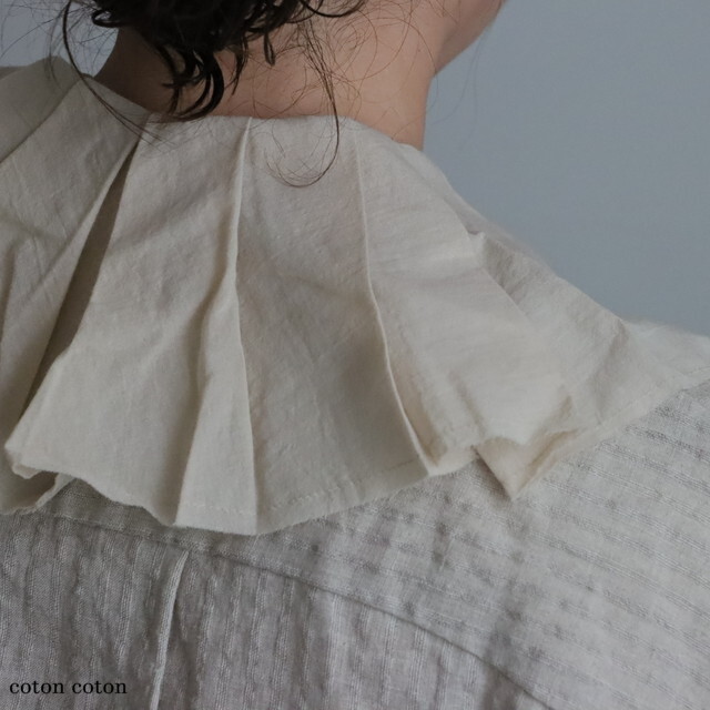 ✨美品✨MAGALI コットンダンテルフリルブラウス ストライプ ギャザー 上品 CATEGORY MAGALI | select shop Calli ✨美品✨MAGALI コットン