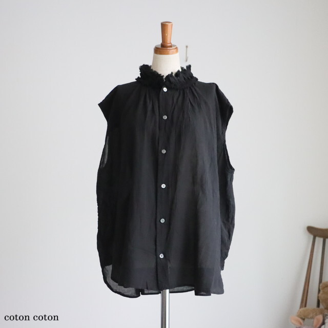 LTD186 veritecoeur フリルノースリーブ  2色