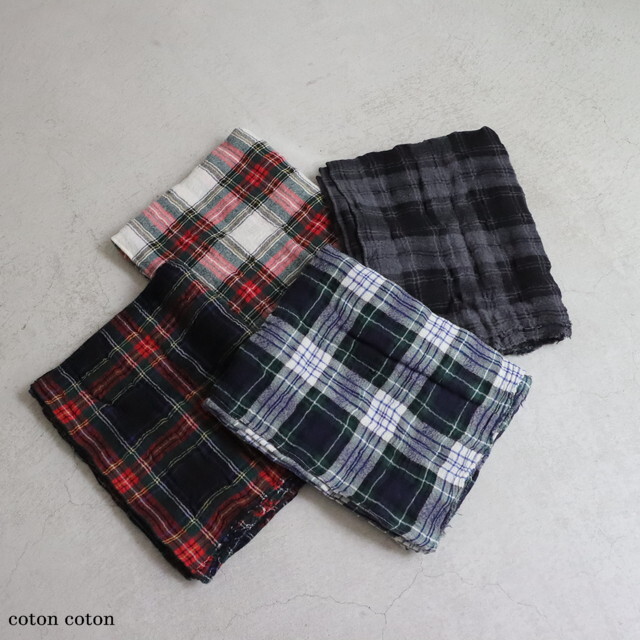 LTD125　 Veritecoeur 　Checked ガーゼストール　４色