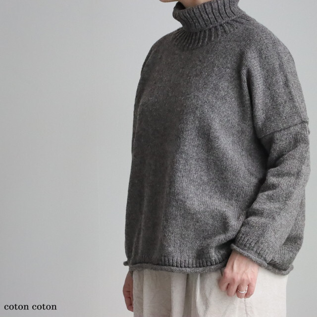 UT410AWK12 Utilite タートルネックプルオーバー 2色