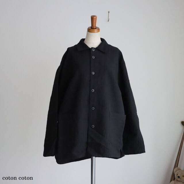 13405095 Vlas Blomme C/L High Count / Buff シャツブルゾン