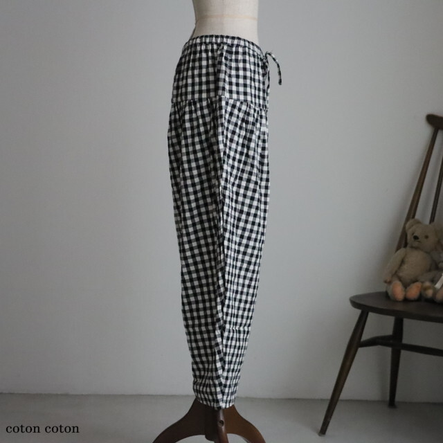 G1109 Gauze# クリムトパンツギンガム