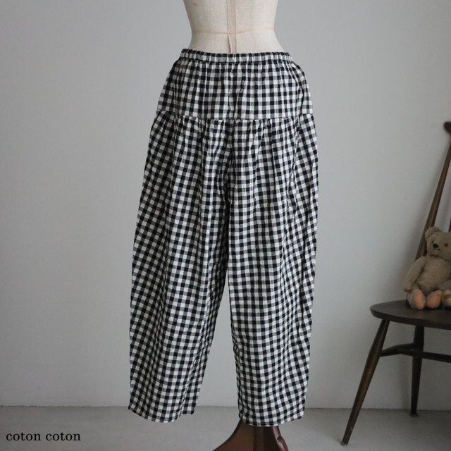 G1109 Gauze# クリムトパンツギンガム