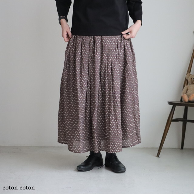 NSL25105 soil 80s COTTON VOILE SMALL FLOWER PRINT　２色