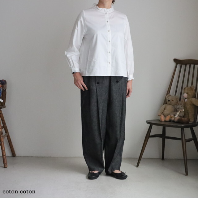 UT504AW41  Utilite  フリルカラーブラウス