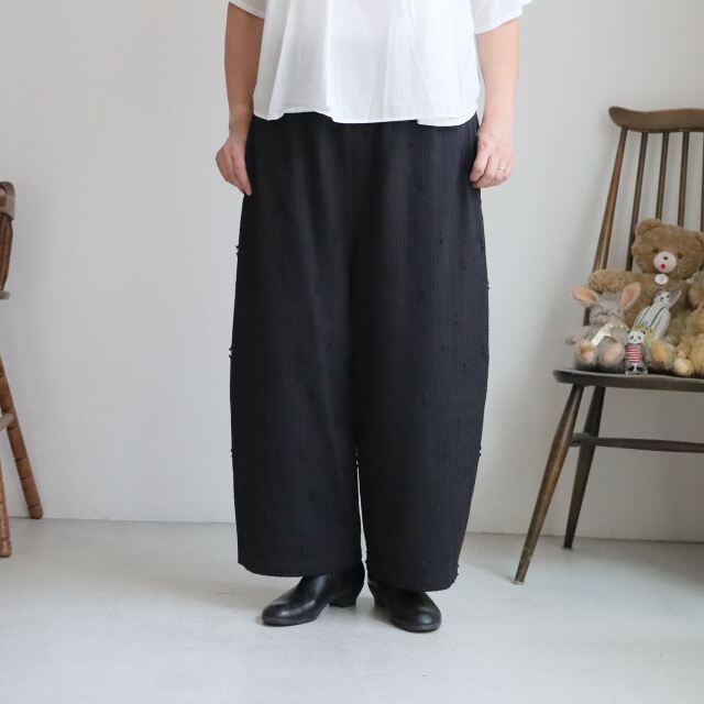 6301PT003262 qiri  sashiko jacquard パンツ