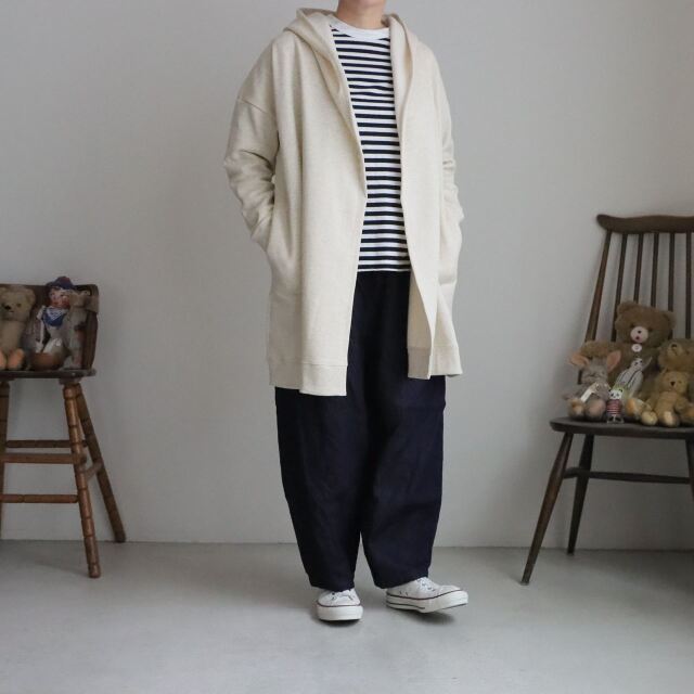 GNSL26501 soil BRUSHED FRENCH TERRY HOODED CARDIGAN 2色