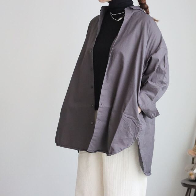 VC2903A Veritecoeur バックギャザーロングシャツ 2色