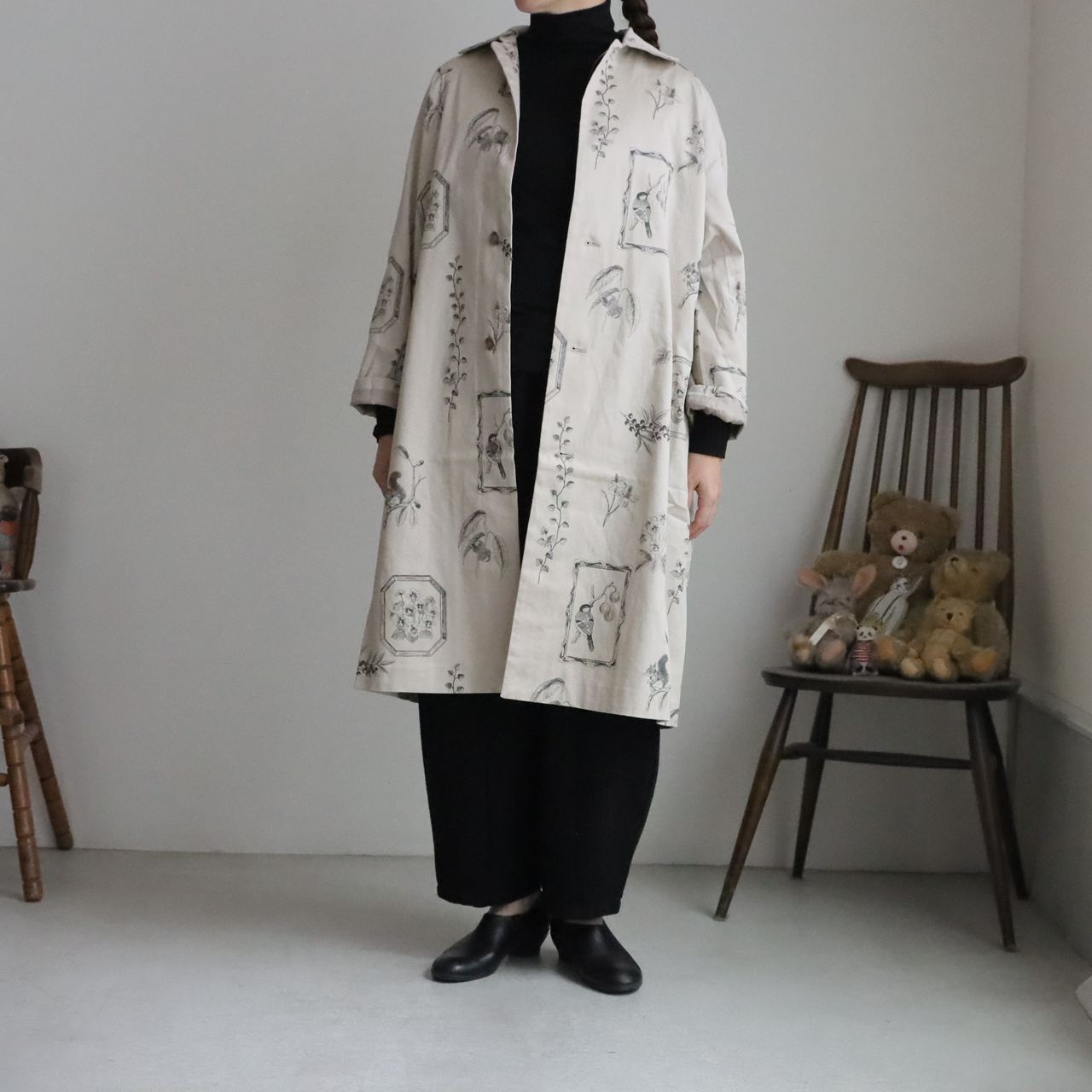06GF002054 marble SUD  forest frame ステンカラーコート