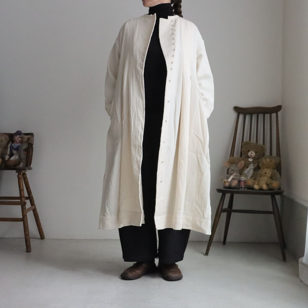 RS017  Robe de Peau   クラシックコートドレス  2色