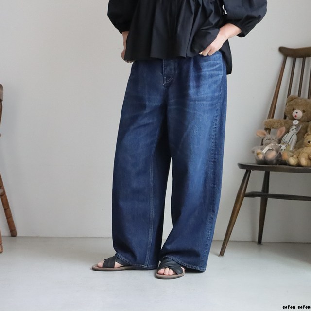 VC2854   Veritecoeur ワイドデニムパンツ　INDIGO