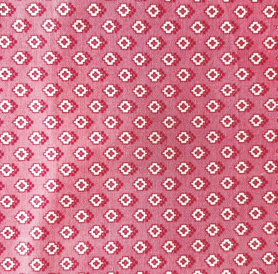 希少生地　USAコットン【サーティーズ（1930年代の復刻版生地）】レトロ柄　花柄　ピンク系　(UTH-272)