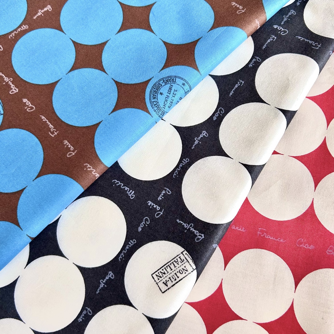 【小関鈴子先生 新作デザイン】大判ドット英字柄 3色展開 (JKS-489）