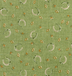 【こうの早苗先生デザインプリント】(JKNS-101) グリーン系　蹄鉄柄