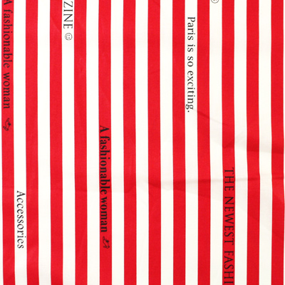 【小関鈴子先生デザインプリント】ストライプ/英字  (JKS-127) ブルー/グリーン/ダークグリーン/ブラック/オレンジ