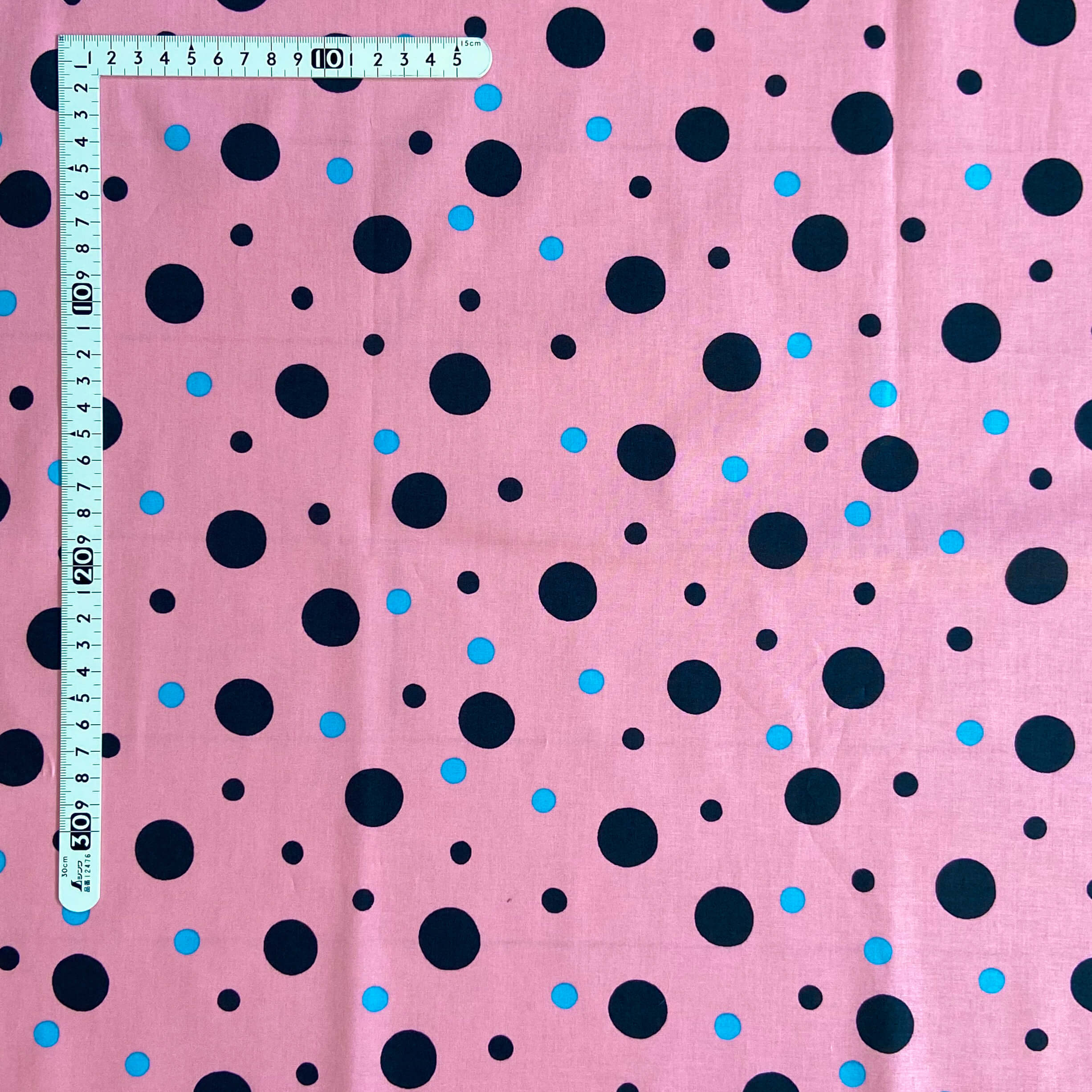 【小関鈴子先生デザインプリント】(JKS-304）ドット系　ピンク・ブラウン・ブルー