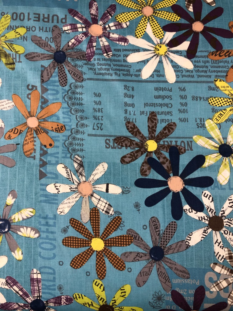 【小関鈴子先生デザインプリント】(JKS-333）花柄 英字 コットンガーデンだけのコラボカラーです！！