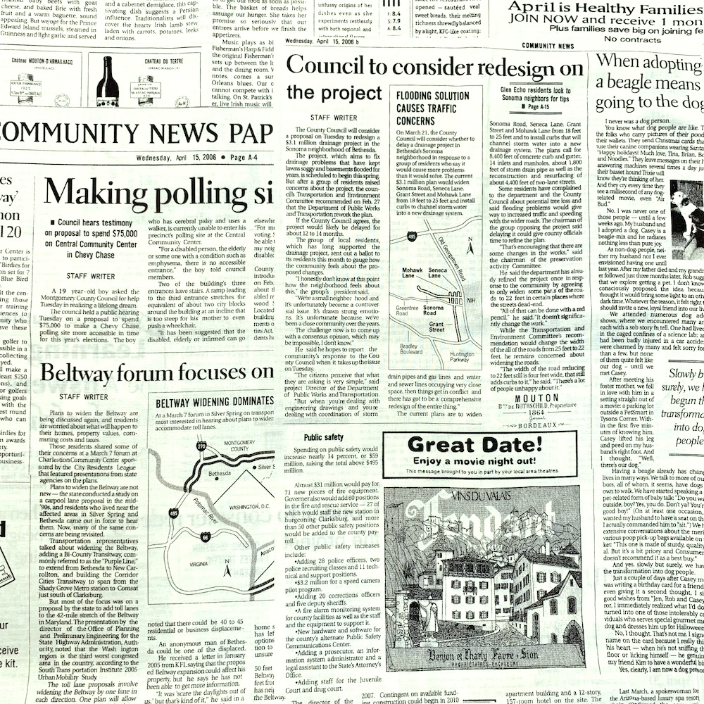 【国産プリント生地】　JOT-189　ホワイト系　 英字新聞柄