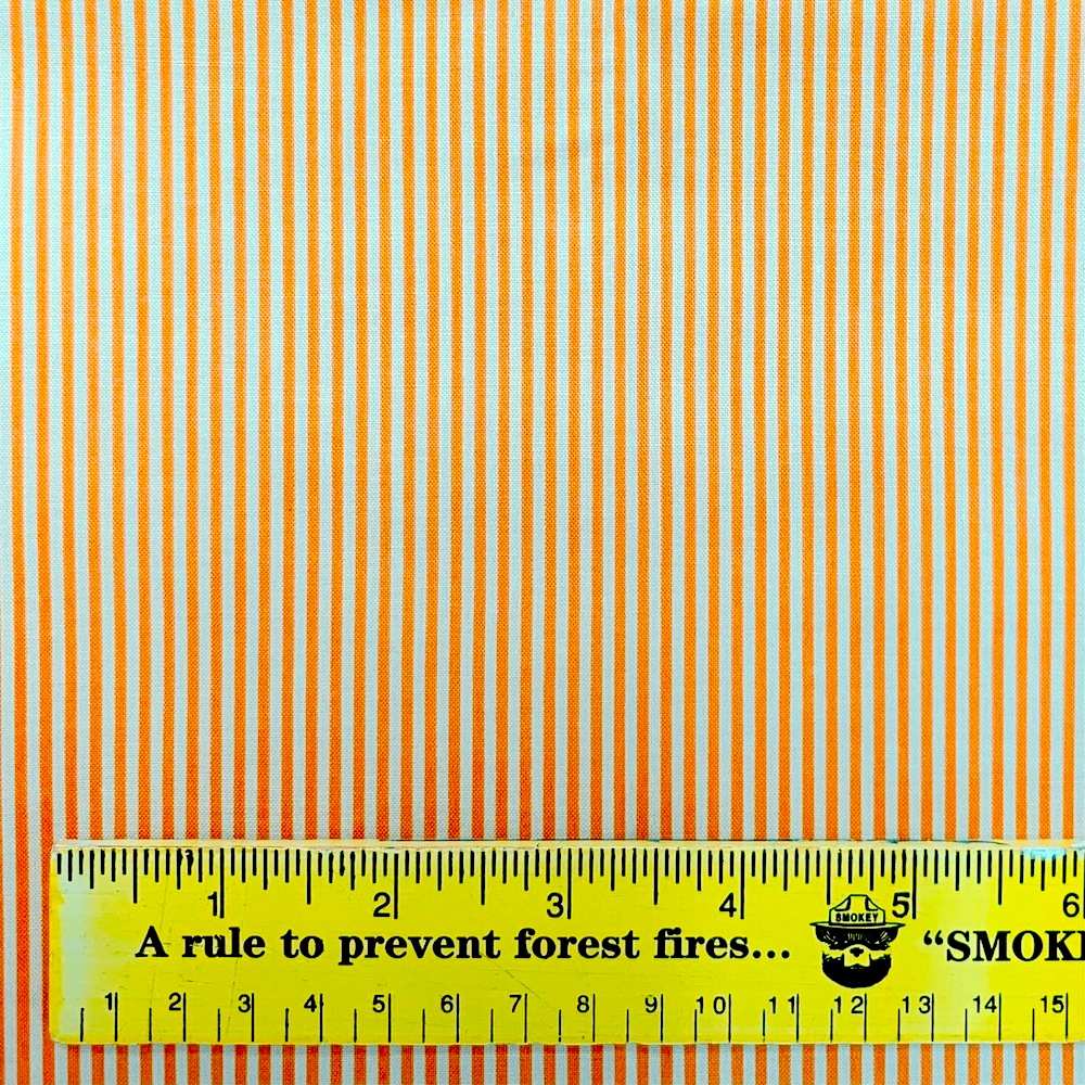 【ストライププリント】(JOT-221)　オレンジ系　50×110cm