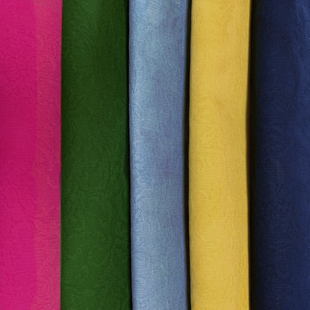 ジャガード織り生地   JOT-240  ダマスク柄　50×110cm刻み　5色展開