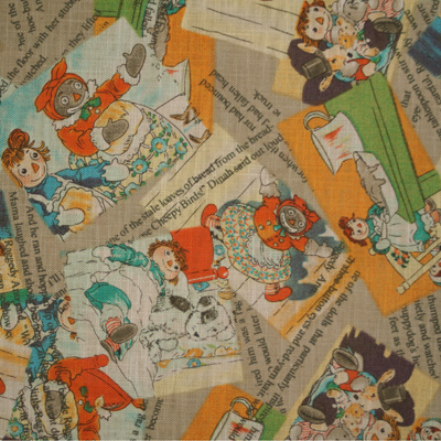 【国産生地】ラガディアン&アンディ 生地　Raggedy Ann & Andy 50x55cm (JRA-015)