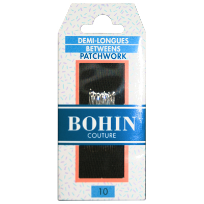 フランス製【BOHIN】DEMI-LONGUES BETWEENS「10番 キルト針 2.5cm  20本入り」(NOT-117)