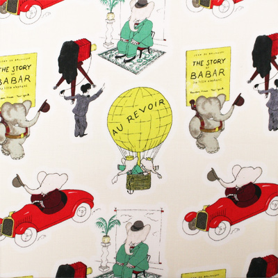 【動物プリント】- BABAR - 50x55cm (UAN-052) カラーバリエーション