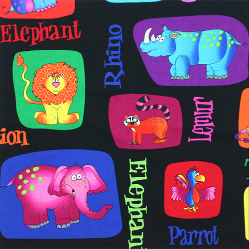 【動物プリント】50x55cm (UAN-063)