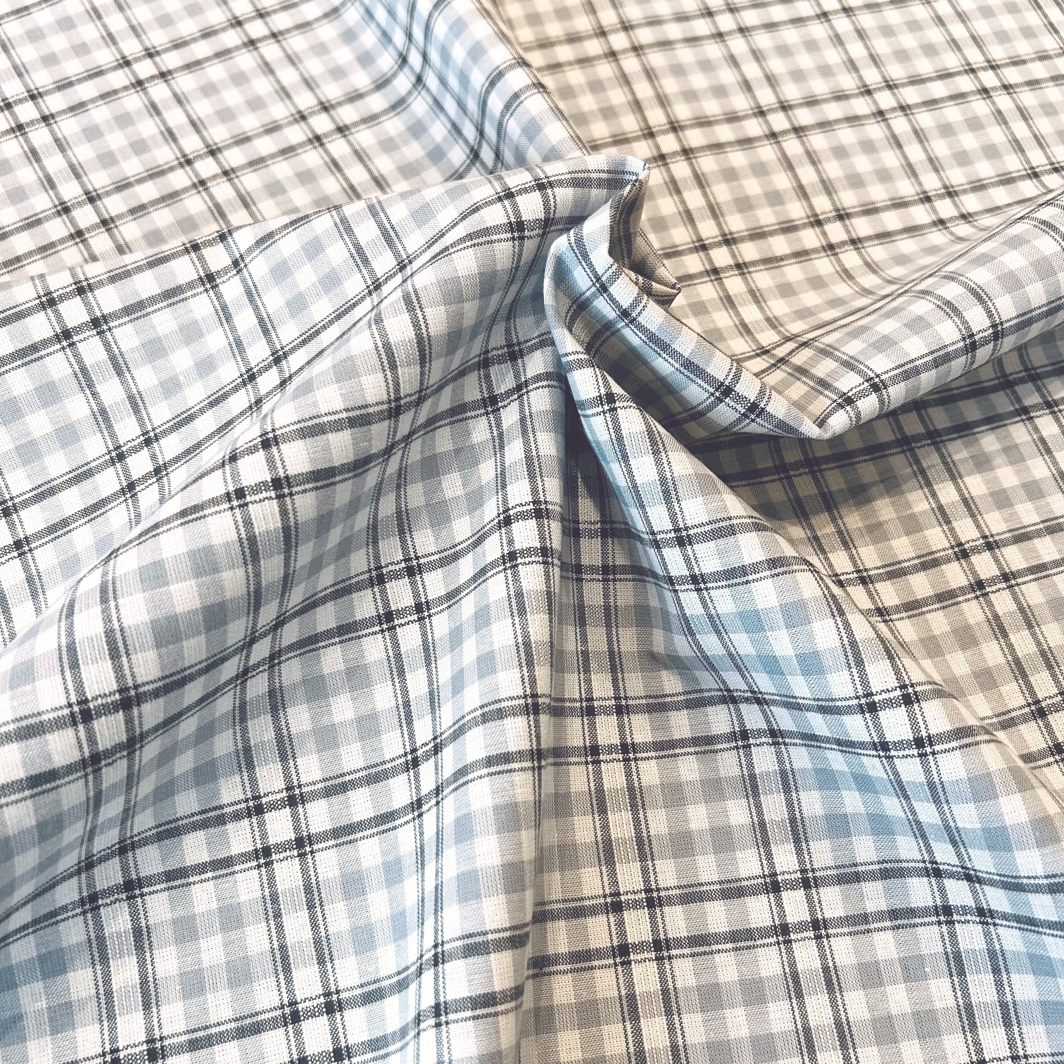 国産【チェックプリント】グレー系  チェック柄 (JCK-015)