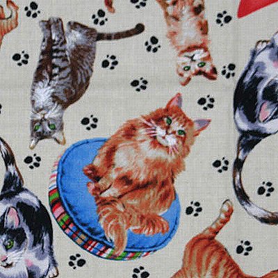 【猫柄プリント】50×55cm (UCT-019)