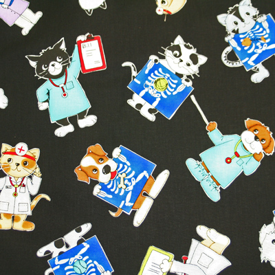 【犬・猫柄プリント】50x110cm (UCT-076H)