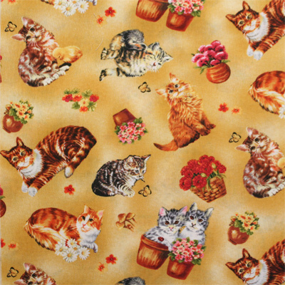 【猫柄プリント】50x55cm (UCT-128)