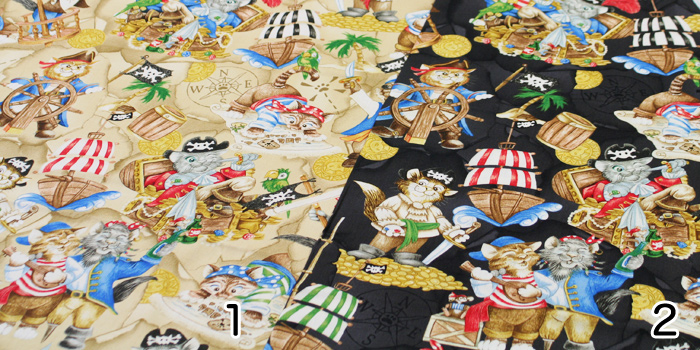 【猫柄プリント】50x110cm (UCT-158H) 2色展開