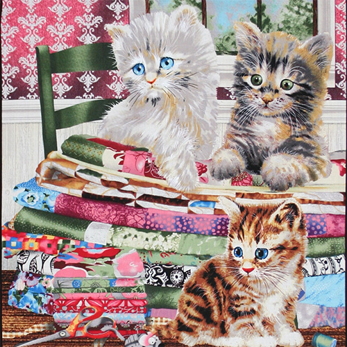 【猫柄パネルプリント】 60x110cm (UCT-209)