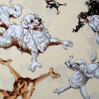 【犬柄プリント】50x55cm (UDG-015)