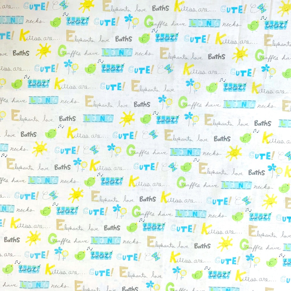 【英字プリント】UEG-150　ヒヨコ/花柄