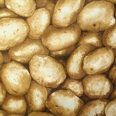 【Foods & Kitchen柄】USAコットン 輸入生地 リアルプリント ジャガイモ柄 (UFK-104)